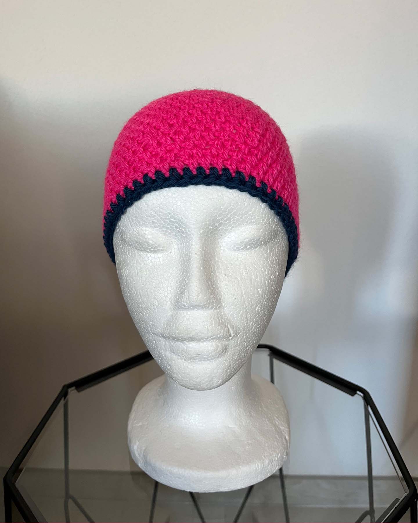 Cappello Fucsia a righe
