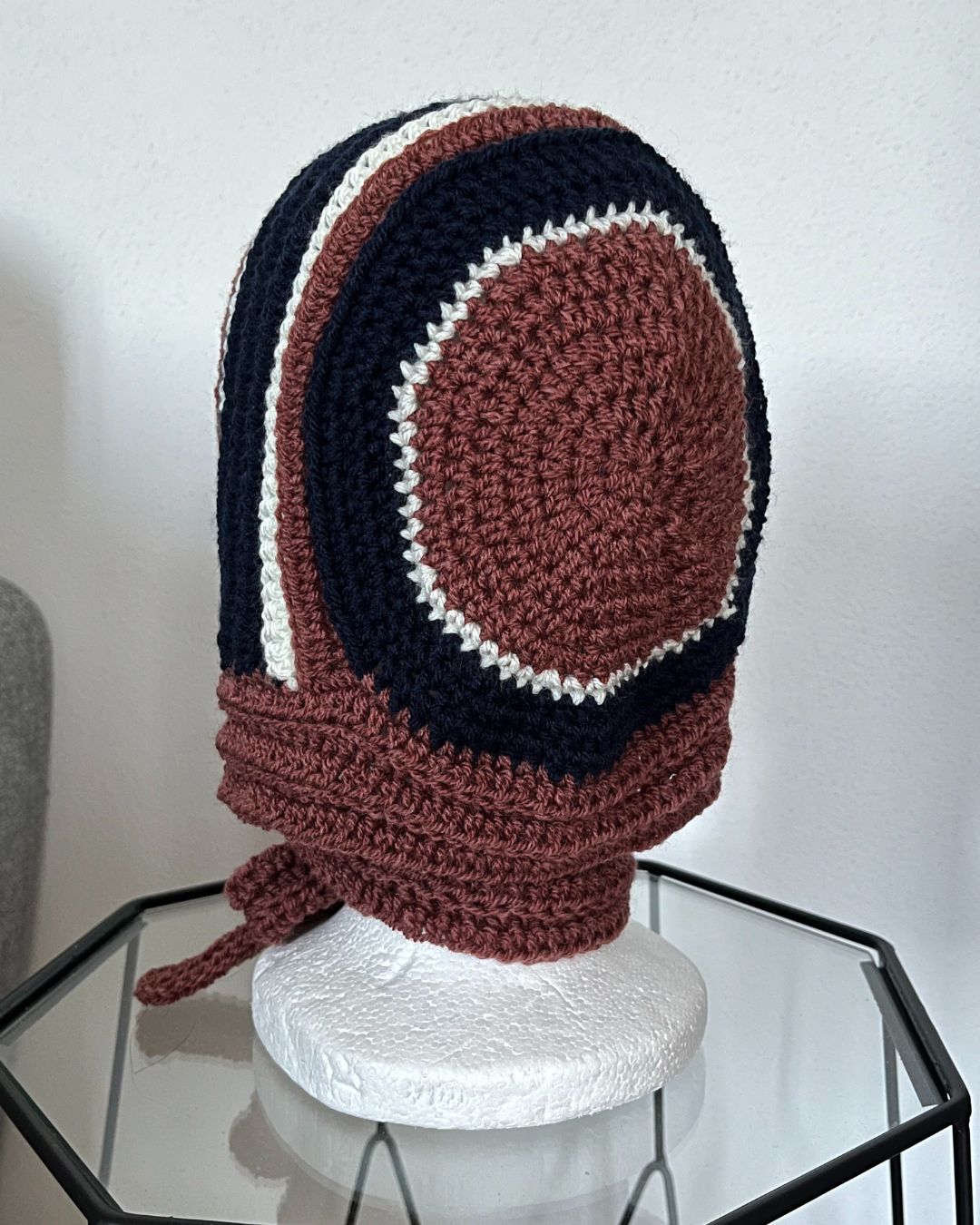 Cuffietta a righe Blu e Ruggine