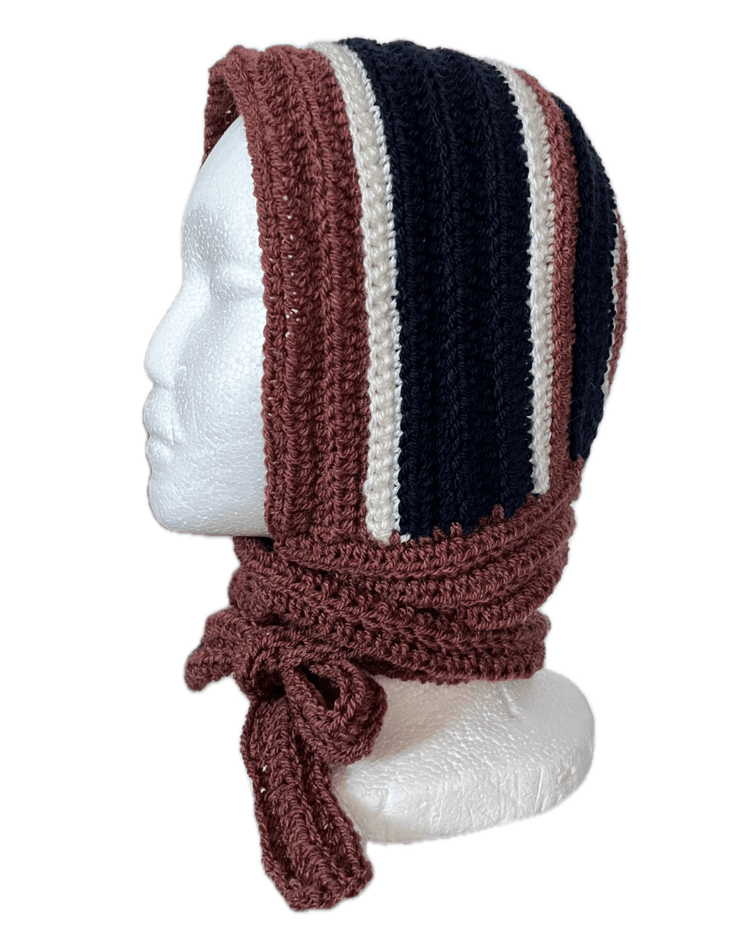 Cuffietta a righe Blu e Ruggine