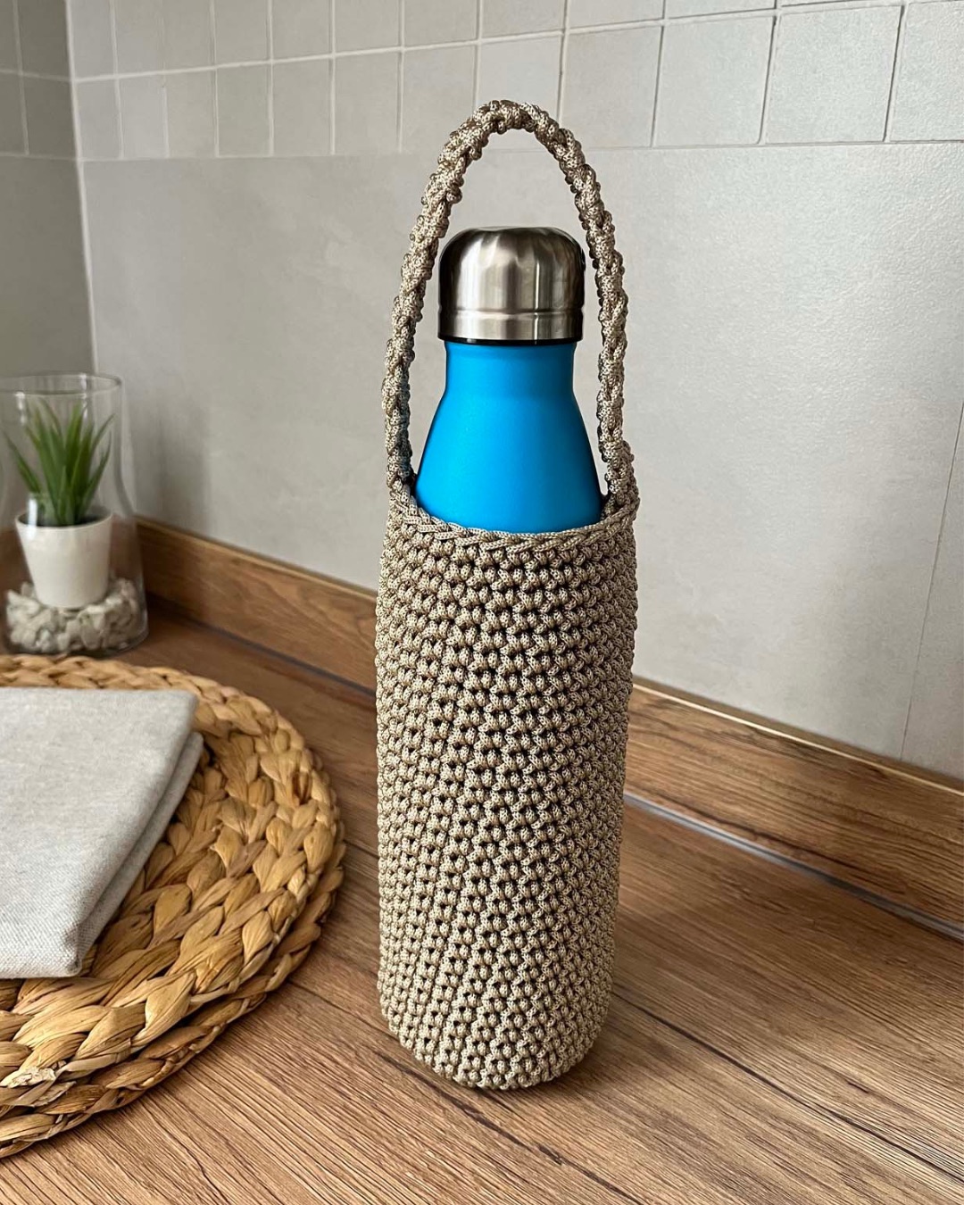 Porta Borraccia Beige