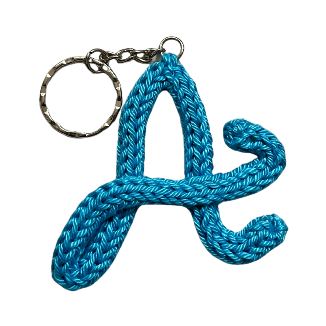 Portachiavi Lettera A azzurra