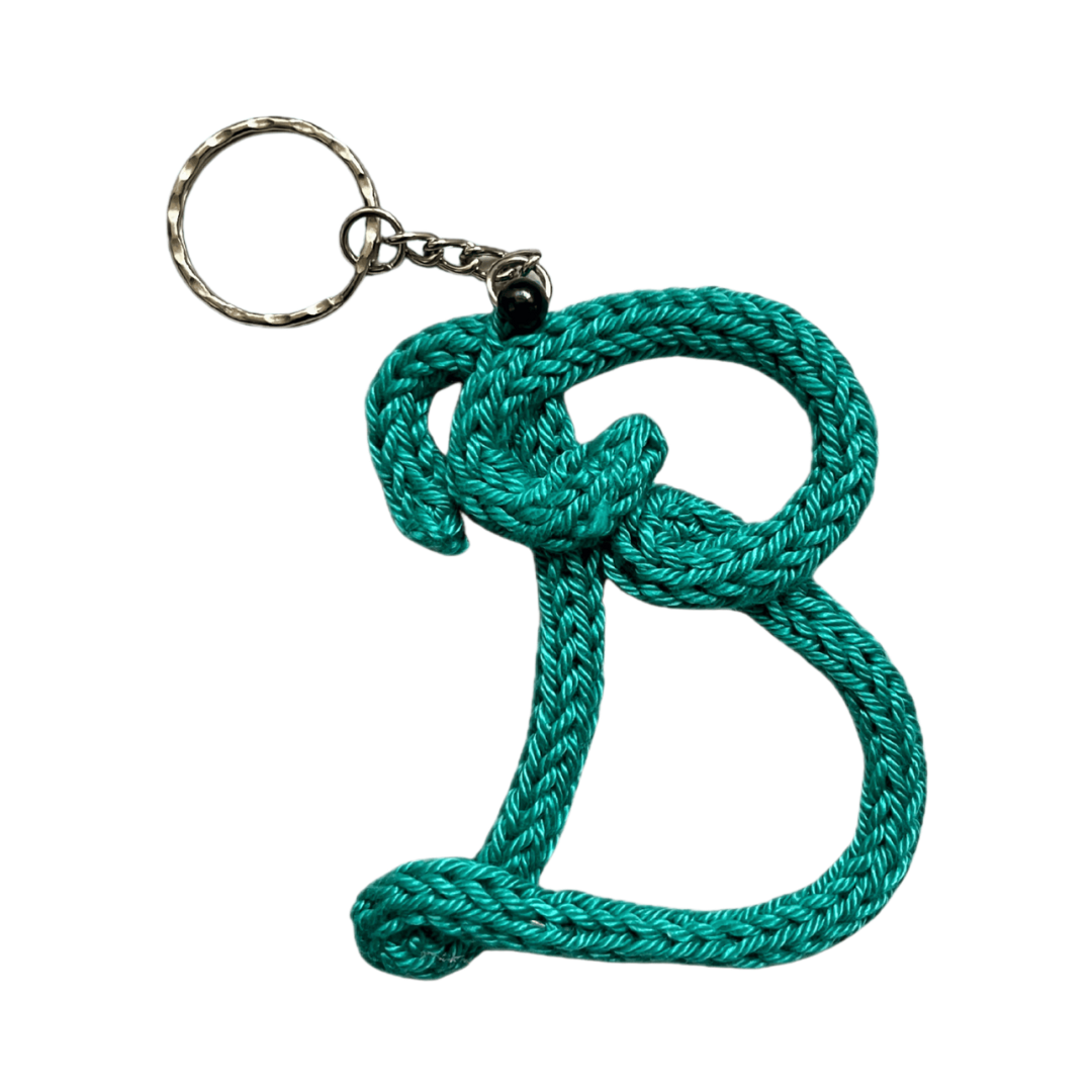 Portachiavi Lettera B verde