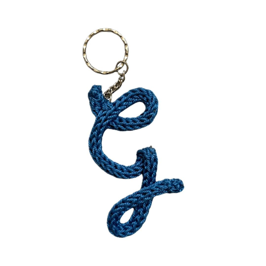 Portachiavi Lettera G blu