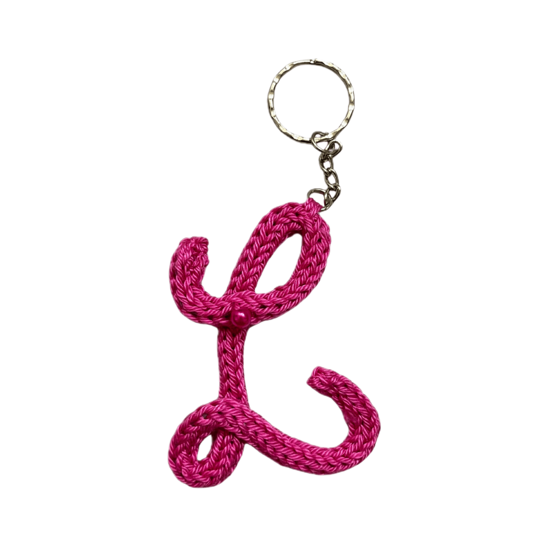 Portachiavi Lettera L fucsia